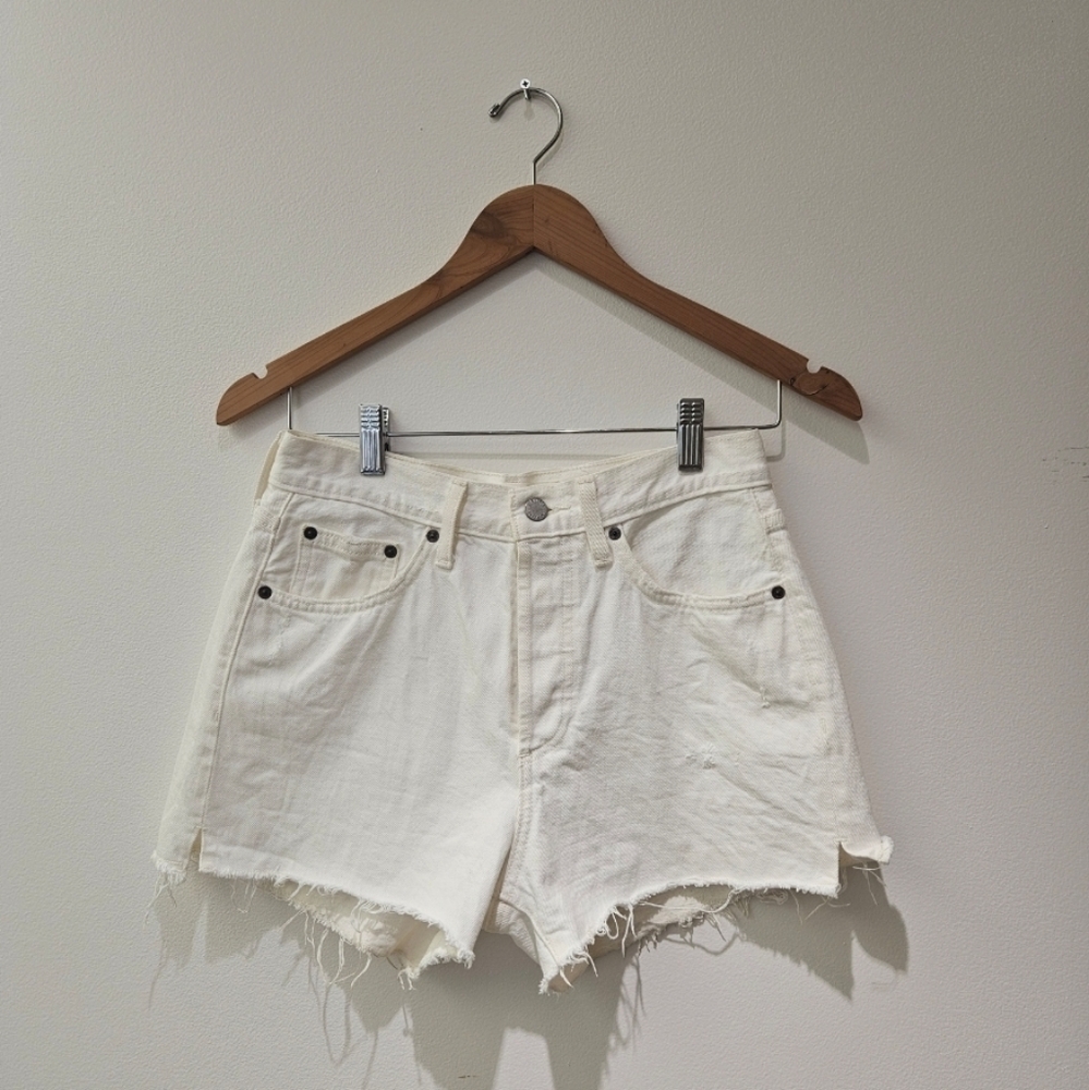 Aritzia White Jean Shorts